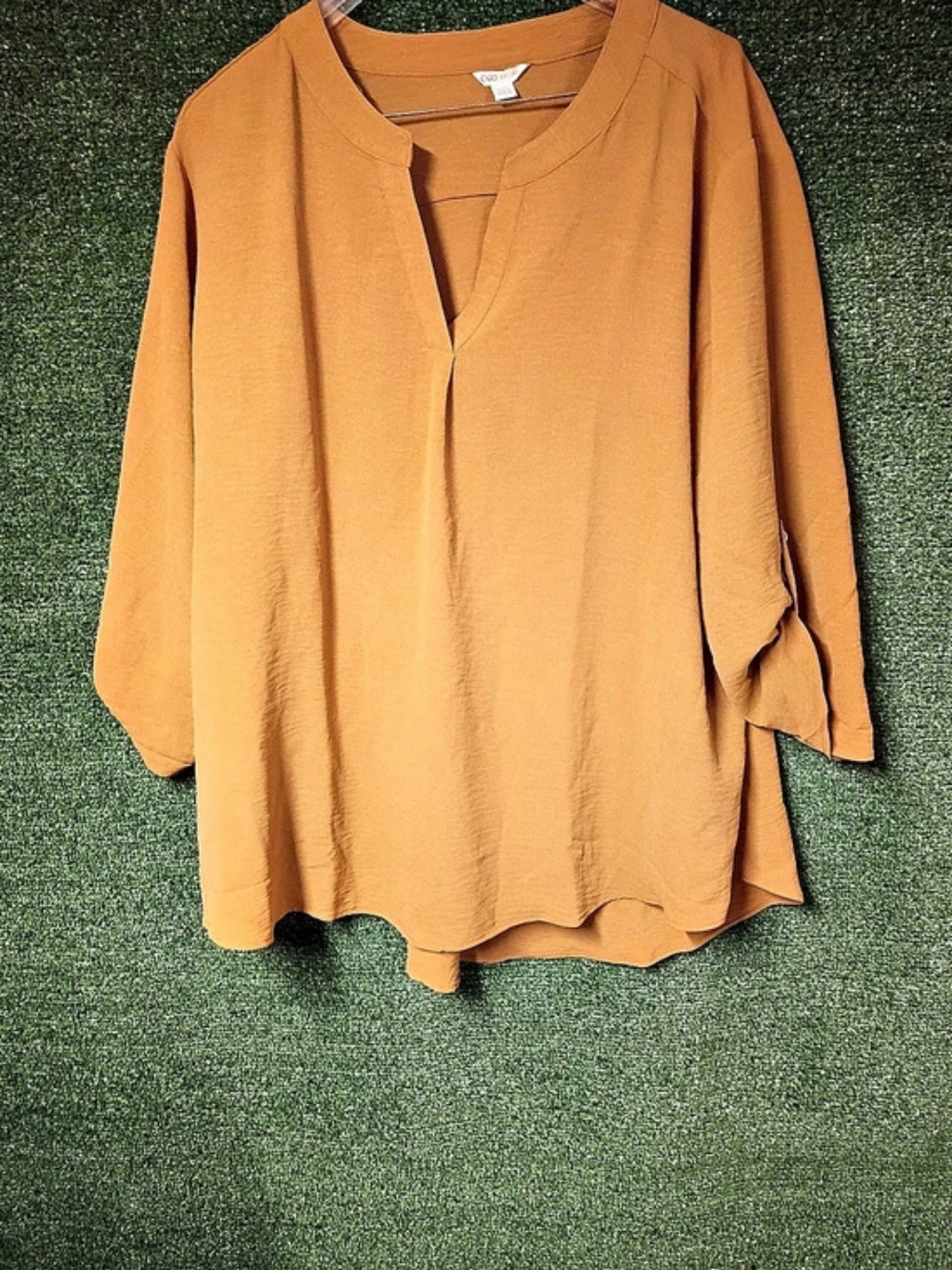 Cato Plus Size Tunic Top in Brown 22/24W Like New